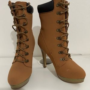 Tan Heeled Boots